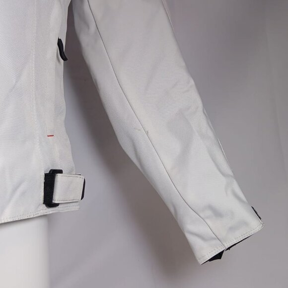 White MOTOGIRL JACKET by MOTOBOY Women's Sz 4 SMALL Blk Zip Motorcycle Messenger - Picture 7 of 11